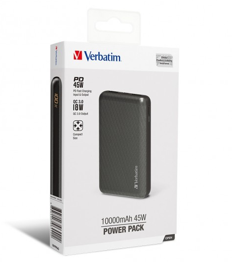 Verbatim  10000mAh 45W Power Pack 超薄行動電源