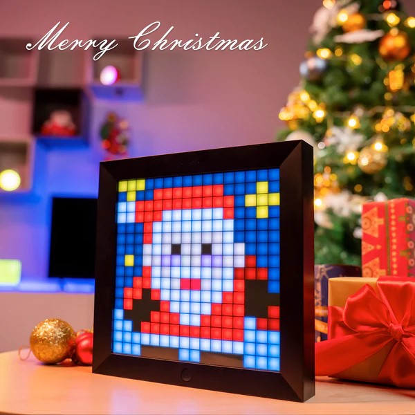 Divoom Pixoo -- Pixel Art Digital Picture Frame with 16x16 LED Display APP Control - Cool Animation Frame Wall/Desk Mount for Gaming Room