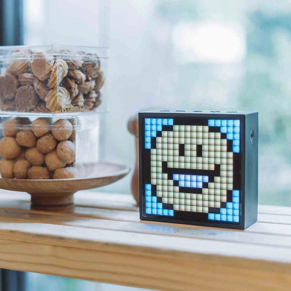 Divoom TimeBox Evo -- Pixel Art Bluetooth Speaker , Cool Animation Frame & Gaming Room Setup & Bedside Alarm Clock