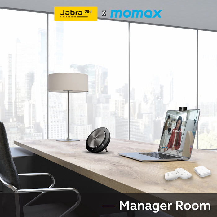 【Dream Desk Bundle】Jabra PanaCast Webcam+Speak 750 MS+Momax 3位T型插座+100W六輸出連無線充桌面充電器(#Basic)